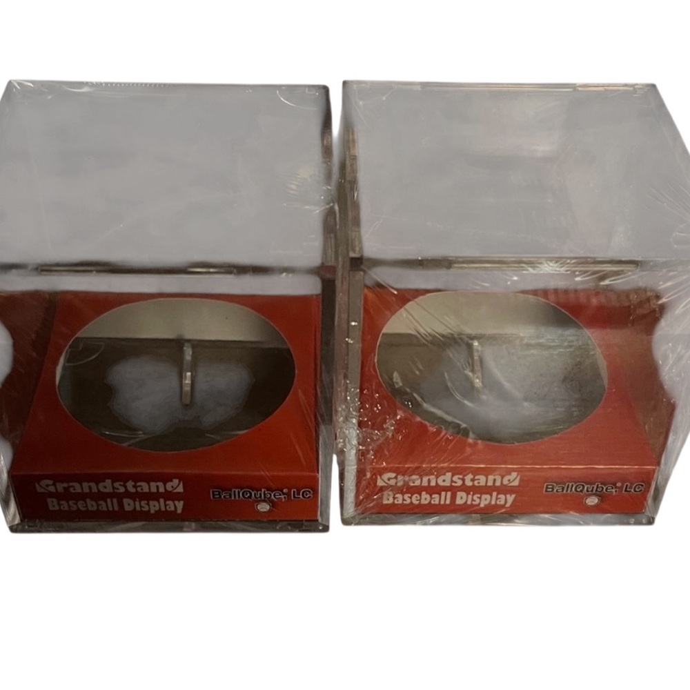2 BallQube Baseball Display Cases